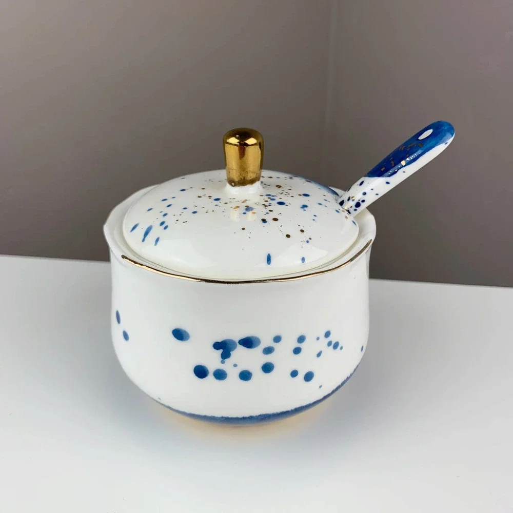 Suite One Studio for Anthropologie Mimira Sugar Pot Bowl Spoon